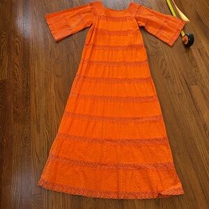 Vibrant Orange Maxi Dress